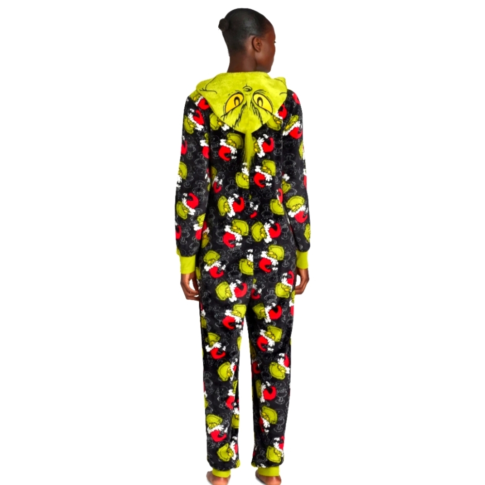 NWT Grinch Super Minky Union Suit w/pockets - Picture 2 of 6